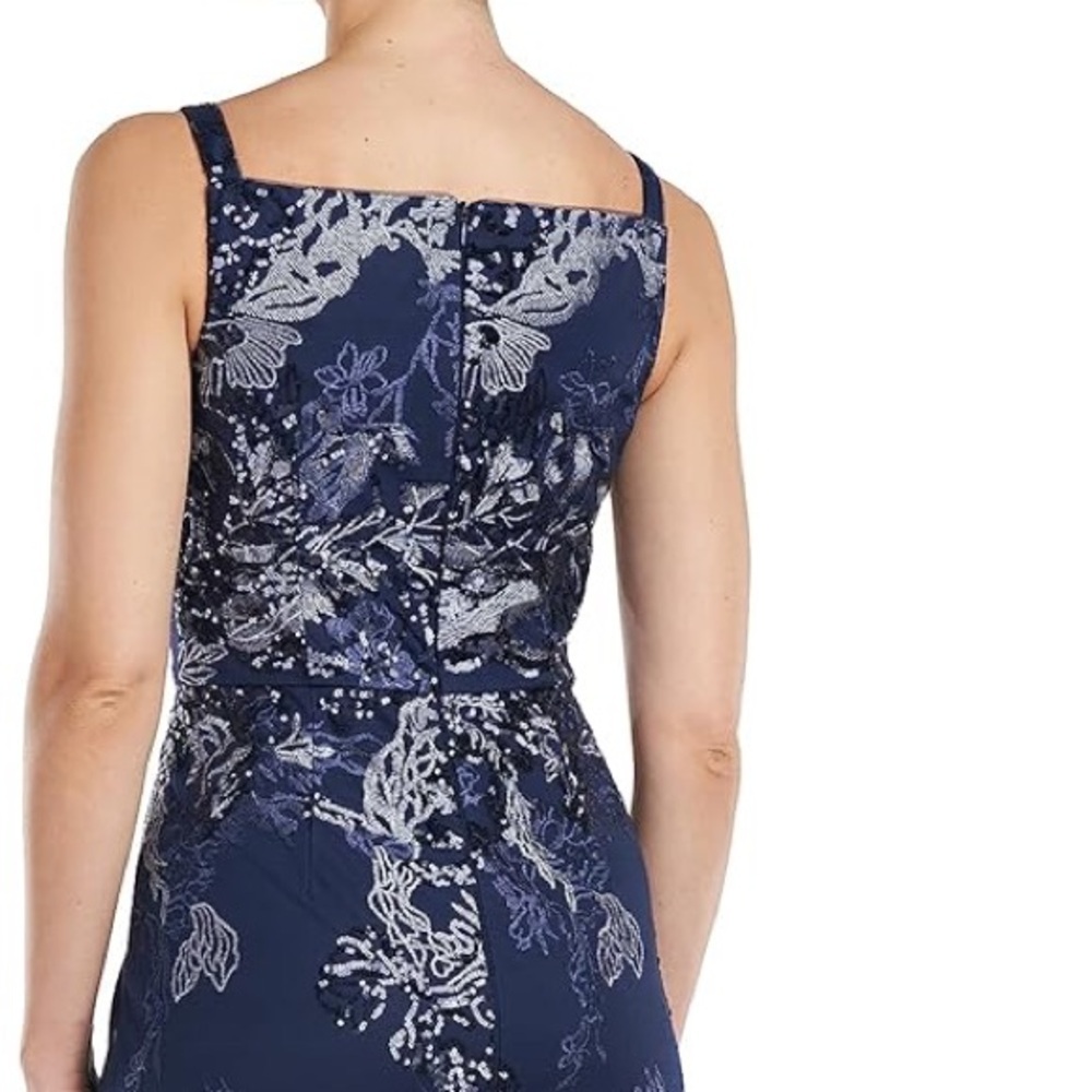 Js Collections Clara Formal Gown Size 14* Navy Se… - image 3